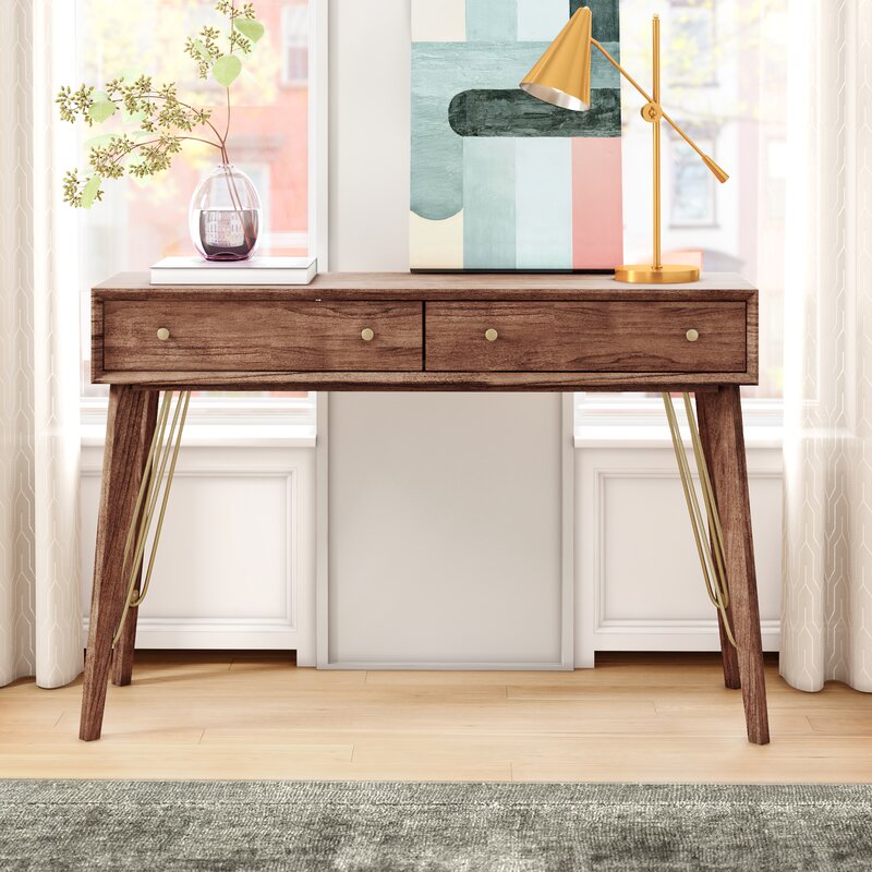 Mid Century Console Table With Drawers - amarelogiallo